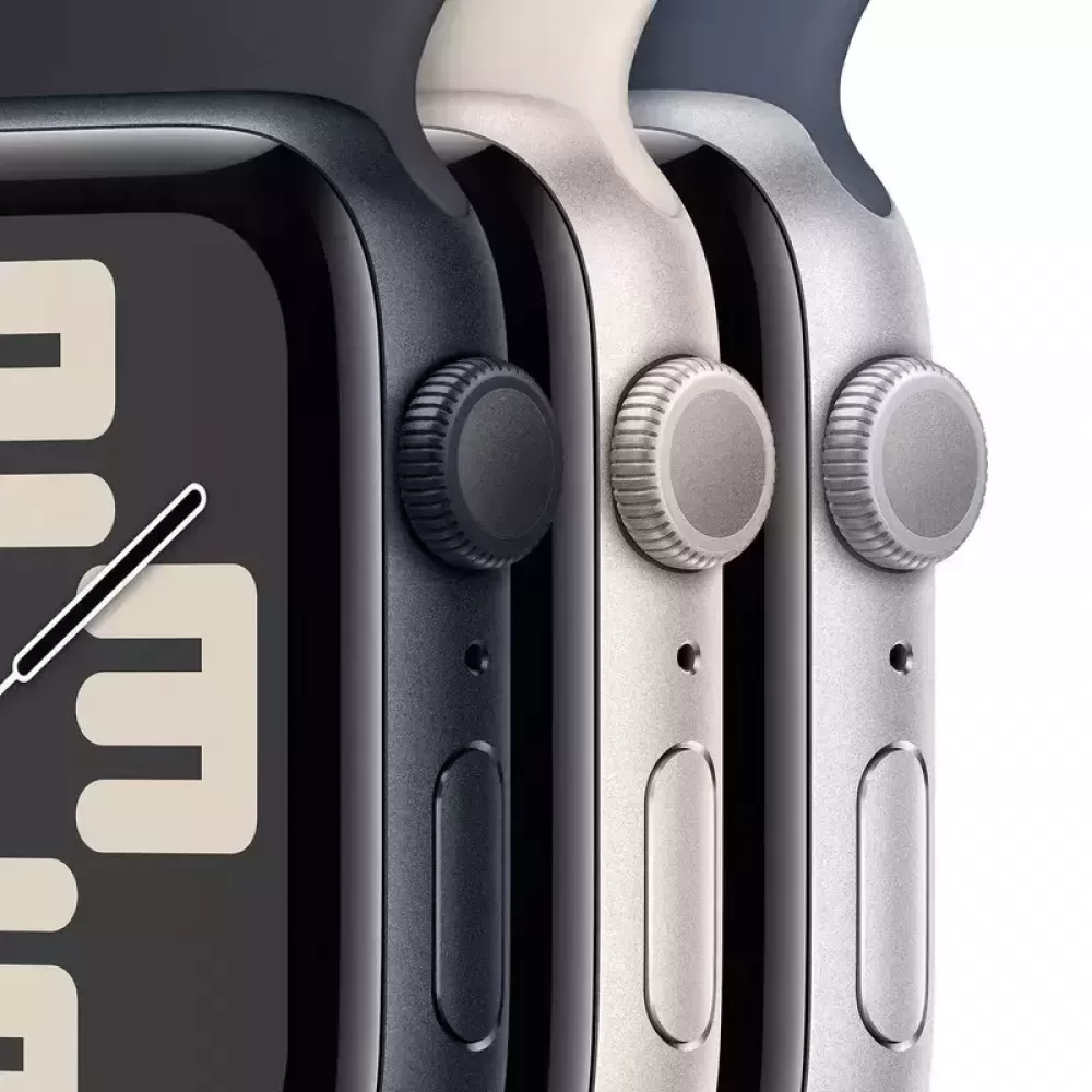 Apple Watch SE 2 2023 44mm Starlight Aluminum Case with Starlight Sport Band S/M (MRE43)
