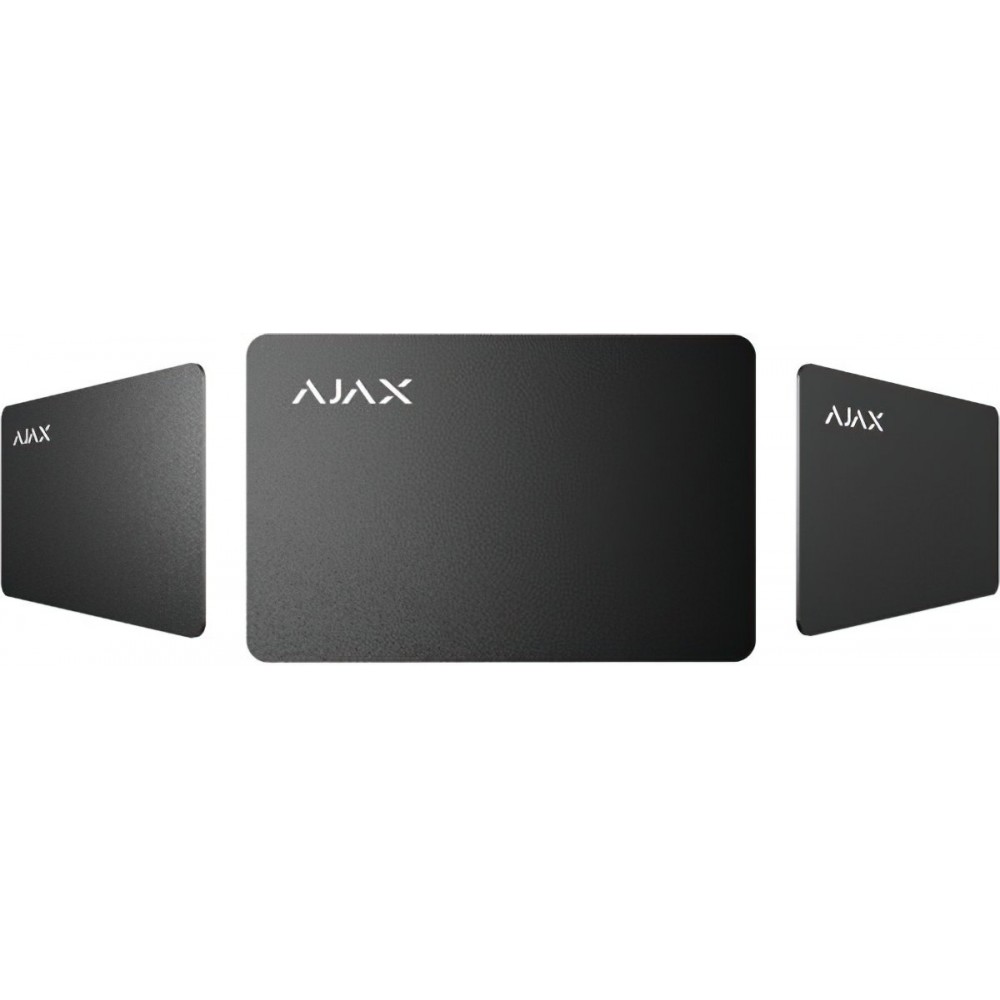 Захищена безконтактна картка для клавіатури Ajax Pass (3 шт) (Black)