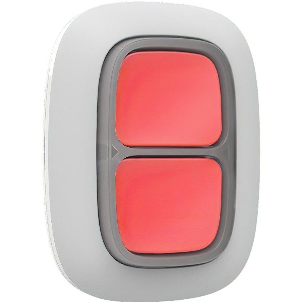 Бездротова екстрена кнопка Ajax DoubleButton (White)