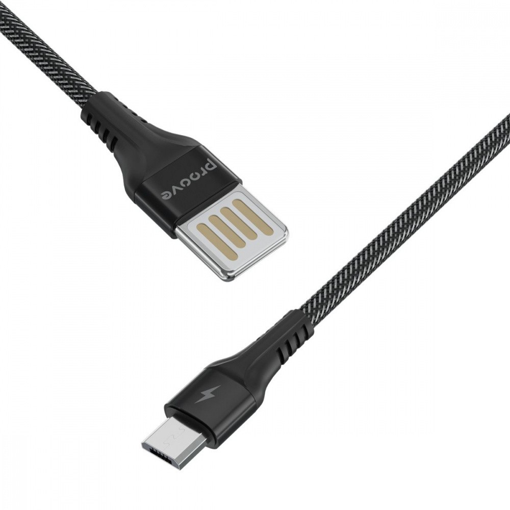 Кабель Proove Double Way Weft Micro USB 2.4A (1m) (Black)
