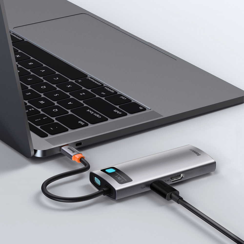 USB-Хаб Baseus Multifunctional Metal Gleam 5-in-1 Type-C 