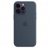 Apple Silicone case для iPhone 14 Pro Max with MagSafe (Storm Blue)