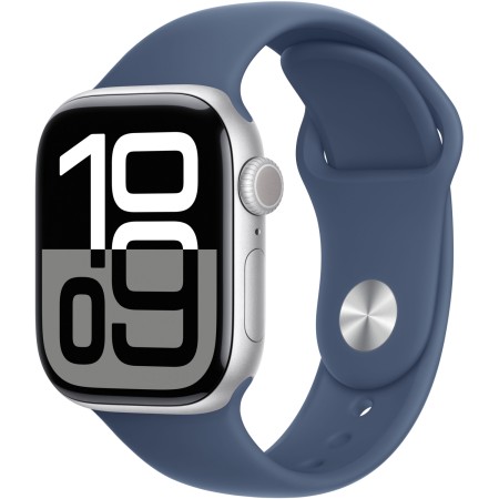 Apple Watch Series 10 42mm Silver Aluminum Case with Denim Sport Band - S/M  у Тернополі