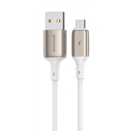 Кабель Proove Flex Metal USB to Micro USB 2.4A (1m) White  у Чернівцях