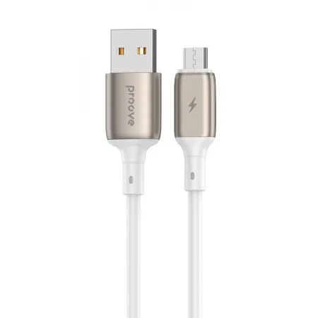 Кабель Proove Flex Metal USB to Micro USB 2.4A (1m) White