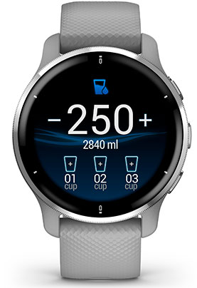 Garmin Venu 2 Plus - Відстеження водного балансу Відстеження водного балансу