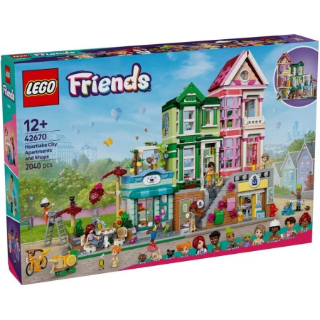 Конструктор LEGO Friends Хартлейк-Сіті. Квартири і крамниці (42670)