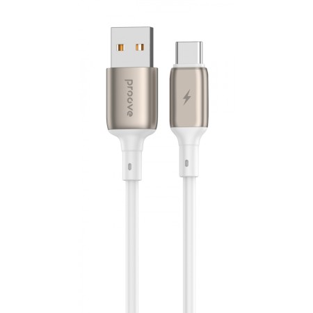 Кабель Proove Flex Metal USB to Type-C 2.4A (1m) (White)  у Чернівцях