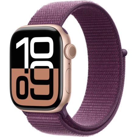 Apple Watch Series 10 42mm Rose Gold Aluminum Case with Plum Sport Loop  у Тернополі