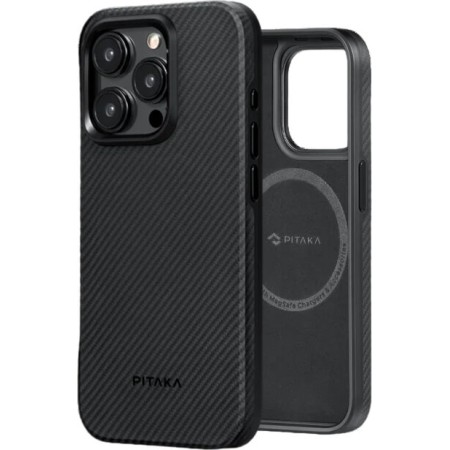 Чохол Pitaka MagEZ Case Pro 4 Twill 600D Black/Grey для iPhone 15 Pro (KI1501PPA)