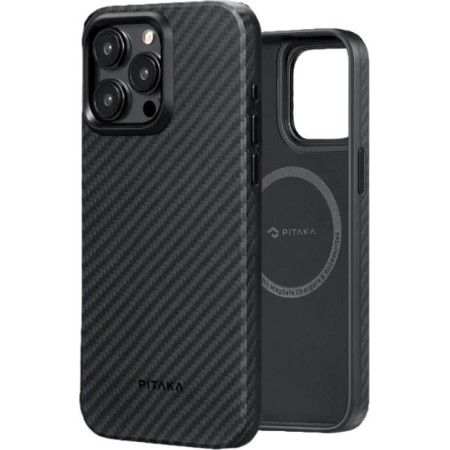 Чохол Pitaka MagEZ Case Pro 4 Twill 1500D Black/Grey для iPhone 15 Pro (KI1501PP)