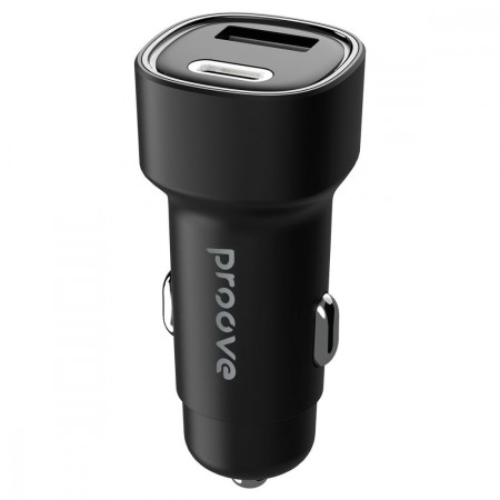 Автомобільний зарядний пристрій Proove Flash 48W (Type-C + USB) (Black)  у Луцьку
