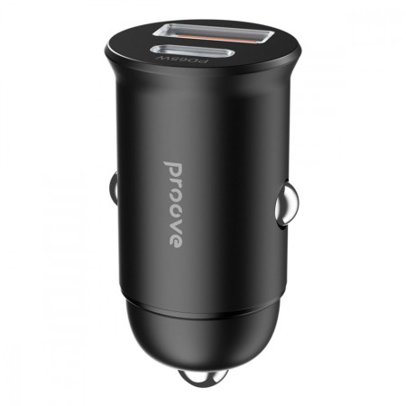 Автомобільний зарядний пристрій Proove Tiny Power Pro 65W (USB + Type-C) (Black)