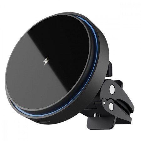 Автомобільний тримач із бездротовою зарядкою Proove Light Circle 15W (Black)