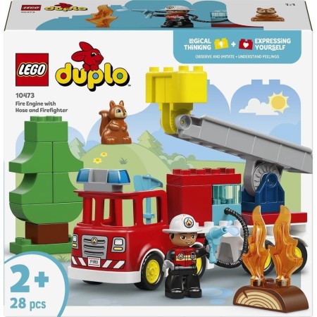 Конструктор LEGO DUPLO Town Пожежна машина зі шлангом і пожежником (10473)
