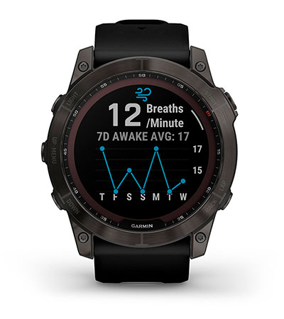 Стеження за диханням Garmin fenix 7x Sapphire Solar - Стеження за диханням