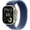 Apple Watch Ultra 3 49mm Natural Titanium Case with Blue/Bright Blue Trail Loop - M/L (MEWU4QP/A)