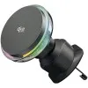 Автомобільний тримач із бездротовою зарядкою Proove Light Crystal Qi2.2 25W Gray