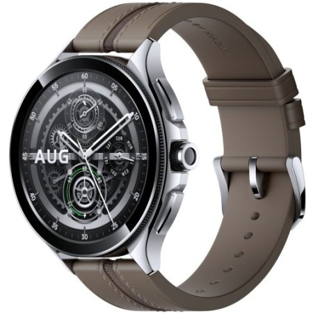 Смарт-годинник Xiaomi Watch 2 Pro Silver Brown Leather Strap (BHR7216GL)