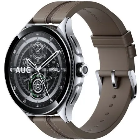 Смарт-годинник Xiaomi Watch 2 Pro Silver Brown Leather Strap (BHR7216GL)