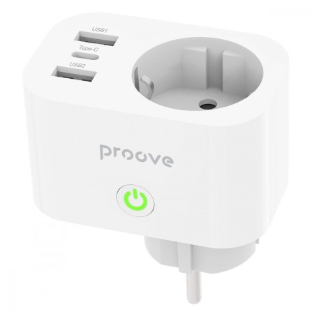 Розумна розетка Proove Rapid Smart Socket PD-02 EU 1AC (White)  у Луцьку