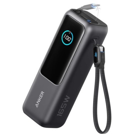 Батарея універсальна Anker 25000mAh 165W Built-In Double USB-C Cables (Black) (A1695H11)  у Луцьку