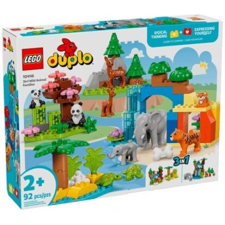 Конструктор LEGO DUPLO Town Сімейства диких тварин 3-в-1 (10446)