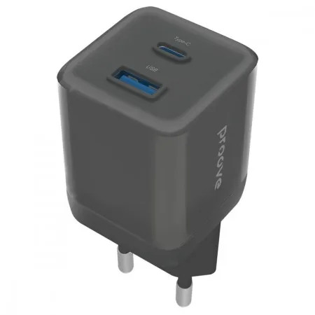 Мережевий зарядний пристрій Proove Pure GaN Plus 30W (Type-C + USB) Black  у Дніпрі
