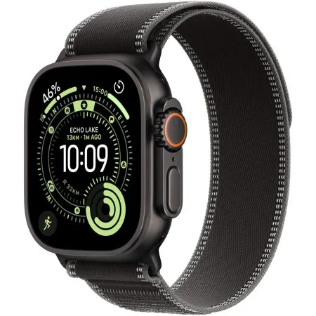 Apple Watch Ultra 3 49mm Black Titanium Case with Black/Charcoal Trail Loop - M/L (MF1H4QP/A)