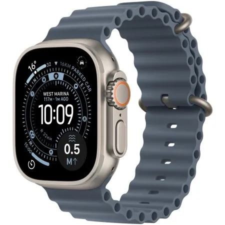 Apple Watch Ultra 3 49mm Natural Titanium Case with Anchor Blue Ocean Band (MEWH4QP/A)