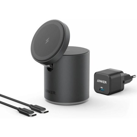 Бездротовий зарядний пристрій Anker PowerWave Mag-Go 2in1 Dock 7.5W (Black) (B2568311)