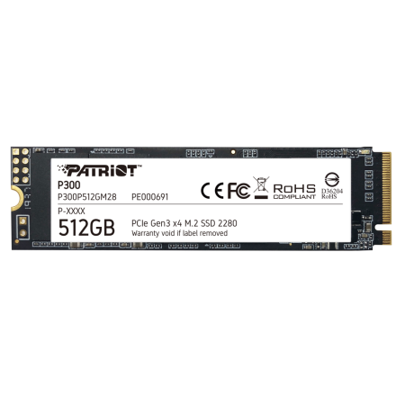 SSD накопичувач PATRIOT M.2 512GB P300, NVMe 2280 (P300P512GM28)