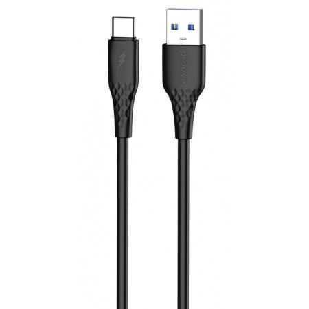Кабель Proove GridLine USB to Type-C 3A (1m) black  у Чернівцях