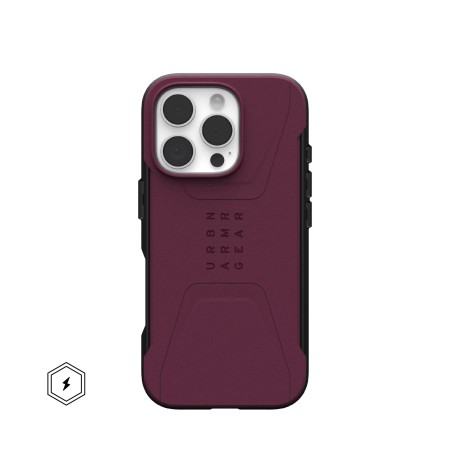 Чохол UAG Civilian Magsafe для iPhone 16 Pro (Bordeaux)  у Запоріжжі