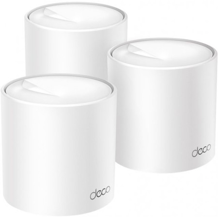 Маршрутизатор TP-Link (WiFi MESH система) DECO X50 3PK AX3000 3xGE LANWAN MU-MIMO OFDMA (DECO-X50-3-PACK)