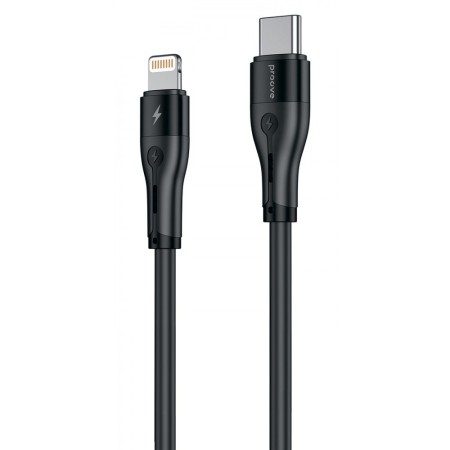 Кабель Proove Soft Silicone Type-C to Lightning 27W (2m) Black