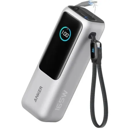 Батарея універсальна Anker 25000mAh 165W Built-In Double USB-C Cables (Silvery) (A1695H41)  у Львові