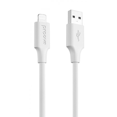Кабель Proove Striped Silicone USB to Lightning (1m) (White)  у Луцьку