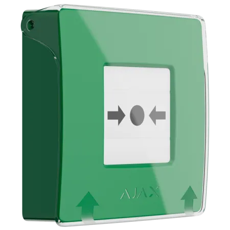 Бездротова програмована кнопка з механізмом скидання Ajax ManualCallPoint Jeweller Green