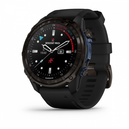 Смартгодинник Garmin Descent Mk3i 51mm Carbon Gray DLC Titanium with Black Silicone Band (010-02752-11)