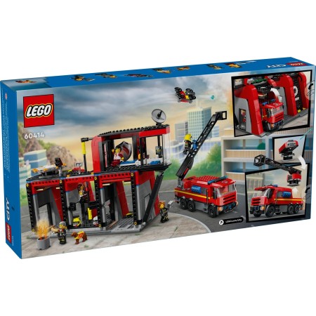 Конструктор LEGO City Пожежне депо з пожежною машиною (60414)