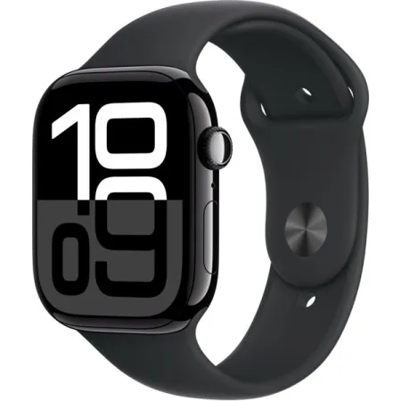 Apple Watch Series 10 46mm Jet Black Aluminum Case with Black Sport Band - S/M  у Чернігові