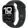 Apple Watch Series 10 46mm Jet Black Aluminum Case with Black Sport Band - S/M