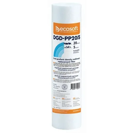 Картридж з спіненого поліпропілену Ecosoft, двох градієнтний 20-5мкм, 2.5х10"  у Херсоні