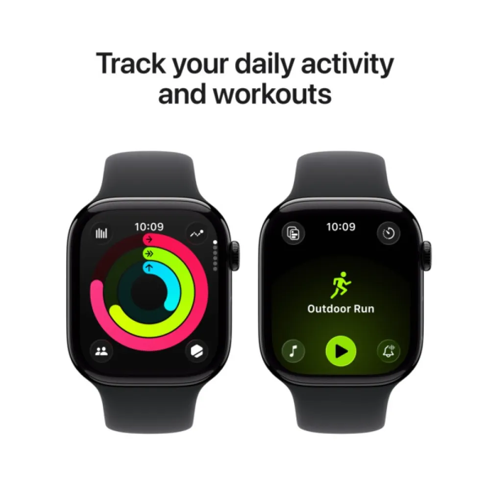 Apple Watch Series 11 46mm Jet Black Aluminum Case with Black