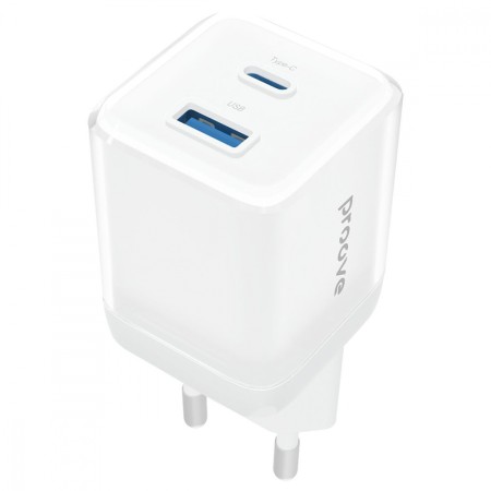 Мережевий зарядний пристрій Proove Pure GaN Plus 30W (Type-C + USB) (White)  у Луцьку