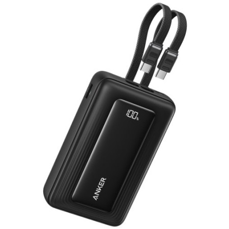 Батарея універсальна Anker 20000mAh 45W 2xBuilt-In USB-C Cable (Black) (A1681H12)