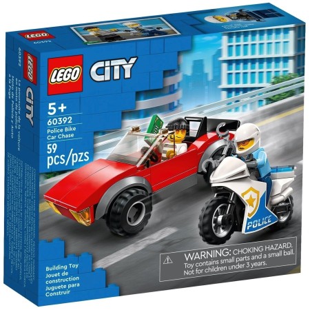 Конструктор LEGO City Переслідування автомобіля на поліцейському мотоциклі (60392)