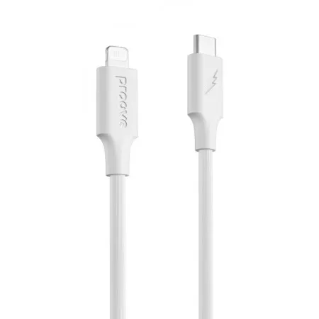 Кабель Proove Striped Silicone Type-C to Lightning (1M) (White)