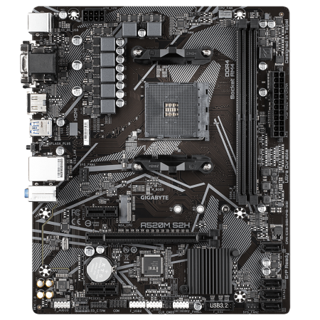 Mатеринська плата GIGABYTE A520M S2H sAM4 mATX (A520M S2H)  у Запоріжжі